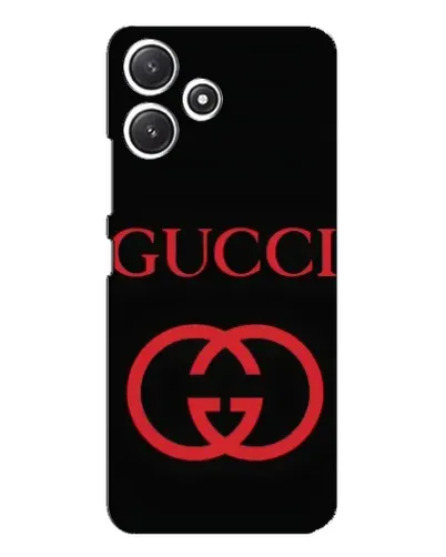 Чехол для Xiaomi POCO M6 с картинкой «Gucci — красный логотип»
