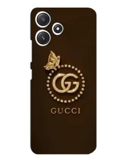 Чехол для Xiaomi POCO M6 с картинкой «Gucci — золотая бабочка»