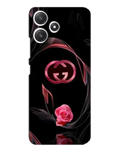 Чехол для Xiaomi POCO M6 с картинкой «Gucci — неоновая роза»