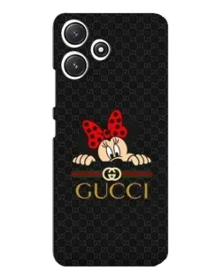 Чехол для Xiaomi POCO M6 с картинкой «Минни Маус Gucci — черный»