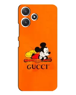 Чехол для Xiaomi POCO M6 с картинкой «Микки Маус Gucci — оранж»