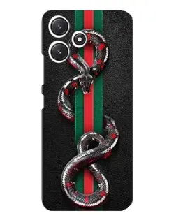 Чехол для Xiaomi POCO M6 с картинкой «Gucci — змея на полосе»