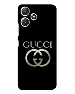 Чехол для Xiaomi POCO M6 с картинкой «Gucci — золото на черном»
