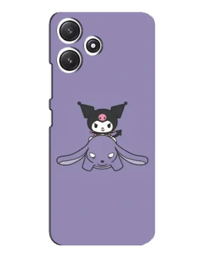 Чехол для Xiaomi POCO M6 с картинкой «Kuromi на лиловом фоне»