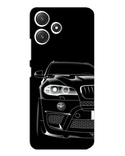 Чехол для Xiaomi POCO M6 с картинкой «Темный силуэт BMW»