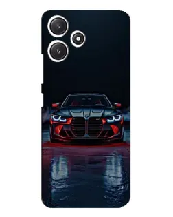 Чехол для Xiaomi POCO M6 с картинкой «BMW на мокрой дороге»