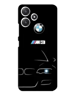 Чехол для Xiaomi POCO M6 с картинкой «Минималистичный принт BMW M3»