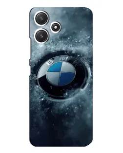 Чехол для Xiaomi POCO M6 с картинкой «Логотип BMW — лед»
