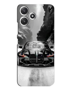 Чехол для Xiaomi POCO M6 с картинкой «BMW — акварельный дрифт»