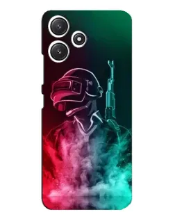 Чехол для Xiaomi POCO M6 с картинкой «PUBG — огненный воин»