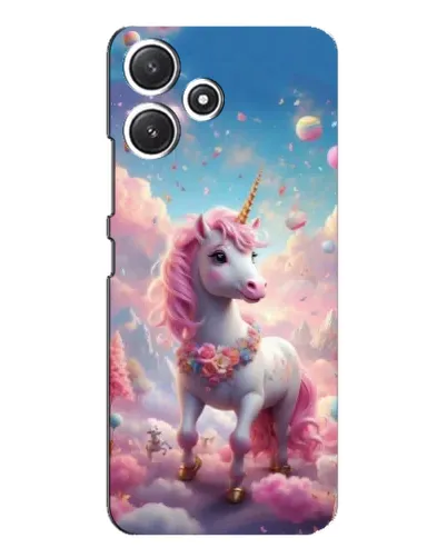 Чехол для Xiaomi POCO M6 с картинкой «Единорог среди облаков»