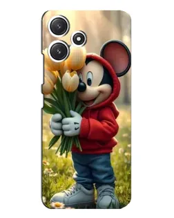 Чехол для Xiaomi POCO M6 с картинкой «Микки с тюльпанами»