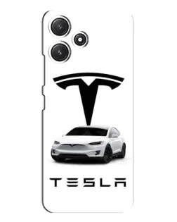 Чохол для Xiaomi POCO M6 з картинкою «Tesla White Style»