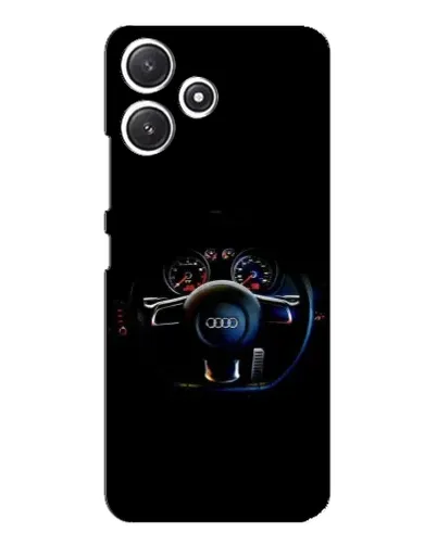 Чехол для Xiaomi POCO M6 с картинкой «Салон Audi — руль»