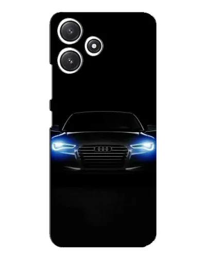 Чехол для Xiaomi POCO M6 с картинкой «Audi в неоне»