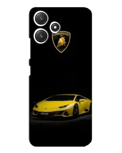 Чохол для Xiaomi POCO M6 з картинкою «Lamborghini жовтий акцент»