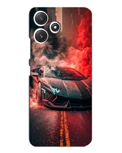 Чохол для Xiaomi POCO M6 з картинкою «Lamborghini червоний дим»