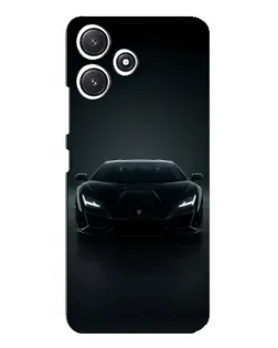 Чохол для Xiaomi POCO M6 з картинкою «Чорний Lamborghini Aventador»