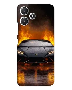Чохол для Xiaomi POCO M6 з картинкою «Lamborghini у вогні»