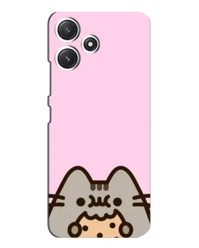 Чехол для Xiaomi POCO M6 с картинкой «Pusheen и печенье»