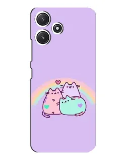 Чехол для Xiaomi POCO M6 с картинкой «Радужные Пушины»