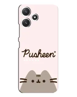 Чехол для Xiaomi POCO M6 с картинкой «Pusheen логотип»