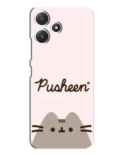 Чехол для Xiaomi POCO M6 с картинкой «Pusheen логотип»
