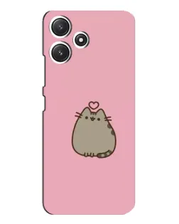 Чехол для Xiaomi POCO M6 с картинкой «Pusheen сердце»