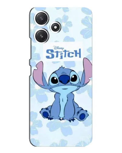 Чехол для Xiaomi POCO M6 с картинкой «Stitch среди цветов»