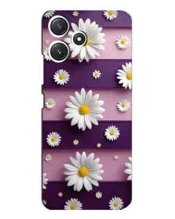 Чехол для Xiaomi POCO M6 с картинкой «Ромашки на фиолетовом»