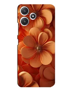 Чехол для Xiaomi POCO M6 с картинкой «Оранжевый макро цветок»