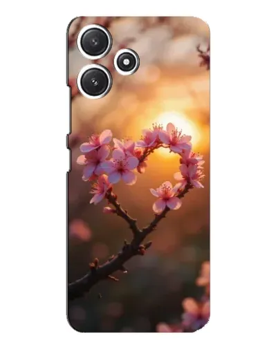 Чехол для Xiaomi POCO M6 с картинкой «Розовый цвет сердце на фоне заката» Чехол для Xiaomi POCO M6 с картинкой «Розовый цвет сердце на фоне заката»