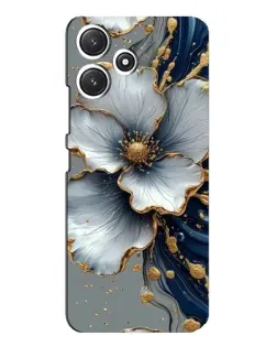 Чехол для Xiaomi POCO M6 с картинкой «Белый цветок и золотой флюид»