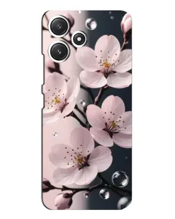 Чехол для Xiaomi POCO M6 с картинкой «Нежная сакура и капли»