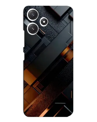 Чехол для Xiaomi POCO M6 с картинкой «Черные геометрические блоки»