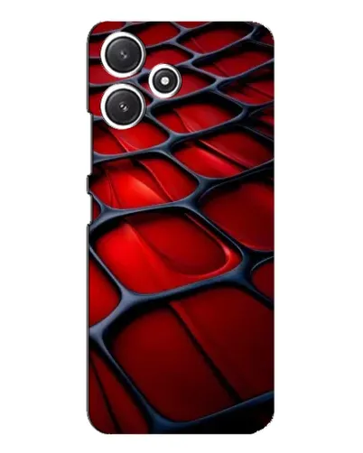 Чехол для Xiaomi POCO M6 с картинкой «Красная глянцевая сетка»