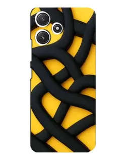 Чехол для Xiaomi POCO M6 с картинкой «Черное желтое переплетение» Чехол для Xiaomi POCO M6 с картинкой «Черное желтое переплетение»