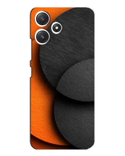 Чехол для Xiaomi POCO M6 с картинкой «Геометрия оранжевых кругов»