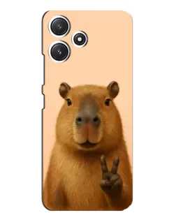 Чехол для Xiaomi POCO M6 с картинкой «Капибара виктория»