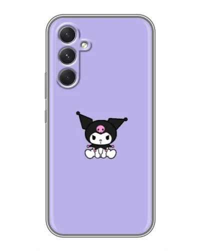 Чехол для Xiaomi Poco M7 Plus с картинкой «Kuromi — фиолетовый минимализм»