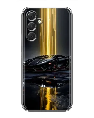 Чехол для Xiaomi Poco M7 Plus с картинкой «Ночной Lamborghini драйв»