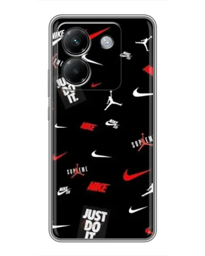Чехол для Xiaomi Poco M7 Pro 5G с картинкой «Nike Mix Pattern» Чехол для Xiaomi Poco M7 Pro 5G с картинкой «Nike Mix Pattern»