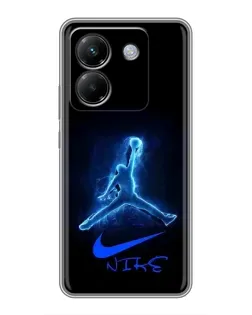 Чехол для Xiaomi Poco M7 Pro 5G с картинкой «Jordan Neon Blue» Чехол для Xiaomi Poco M7 Pro 5G с картинкой «Jordan Neon Blue»