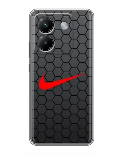 Чехол для Xiaomi Poco M7 Pro 5G с картинкой «Nike — карбоновая сетка»