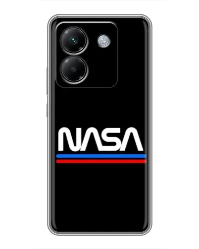 Чехол для Xiaomi Poco M7 Pro 5G с картинкой «NASA — классика Red Blue»