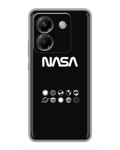 Чехол для Xiaomi Poco M7 Pro 5G с картинкой «NASA — технический принт»