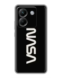 Чехол для Xiaomi Poco M7 Pro 5G с картинкой «NASA — вертикальный логотип» Чехол для Xiaomi Poco M7 Pro 5G с картинкой «NASA — вертикальный логотип»