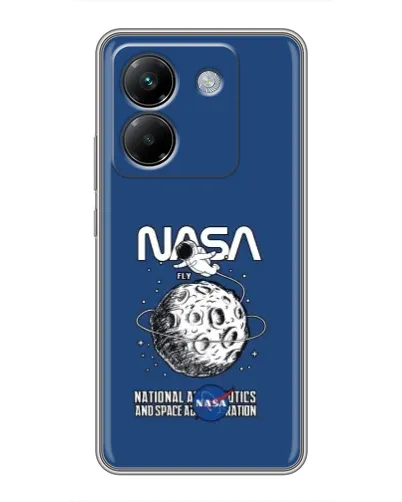 Чехол для Xiaomi Poco M7 Pro 5G с картинкой «NASA — лунная миссия»