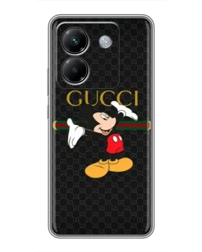 Чехол для Xiaomi Poco M7 Pro 5G с картинкой «Микки Маус Gucci»