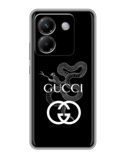 Чехол для Xiaomi Poco M7 Pro 5G с картинкой «Gucci — серебряная змея» Чехол для Xiaomi Poco M7 Pro 5G с картинкой «Gucci — серебряная змея»